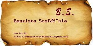 Baszista Stefánia névjegykártya